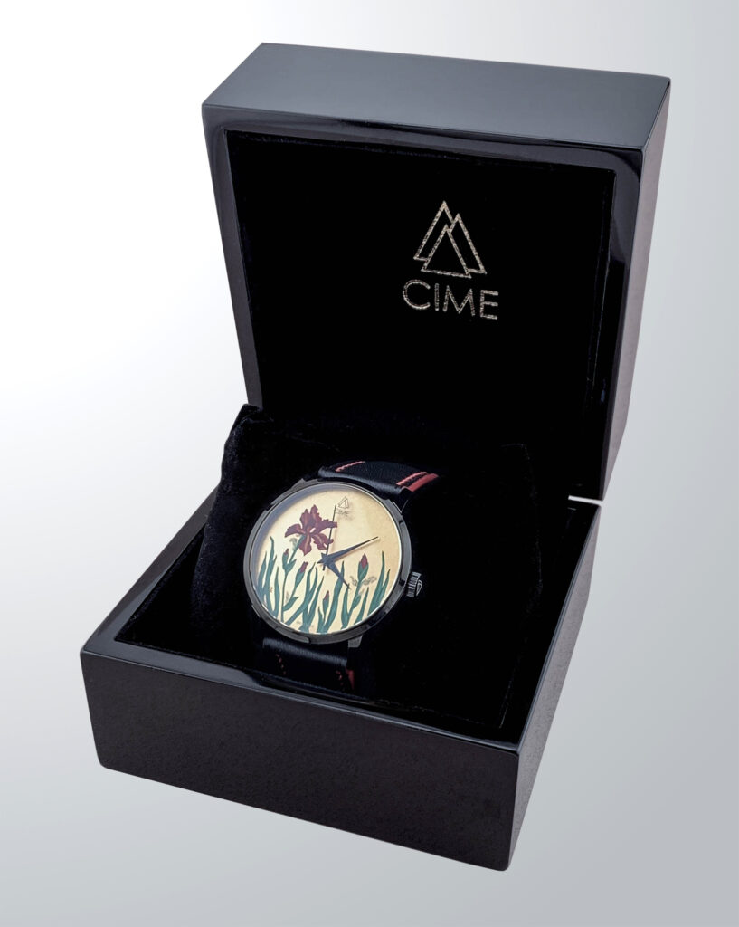 Montre suisse automatique, pièce unique décorée à la main
