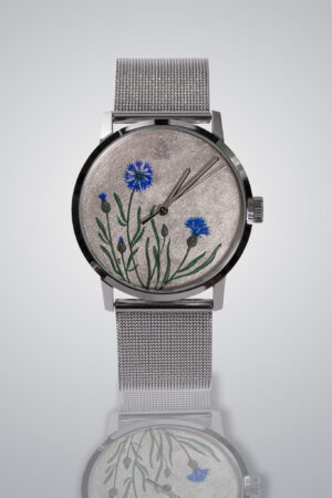 Montre Cime, Bleuets, collection Floralia, 40 mm